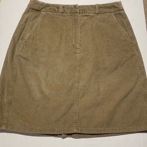 Vintage covington corduroy skirt 90s Y2K Tan Beige 12 Preppy Chic A-Line Pockets